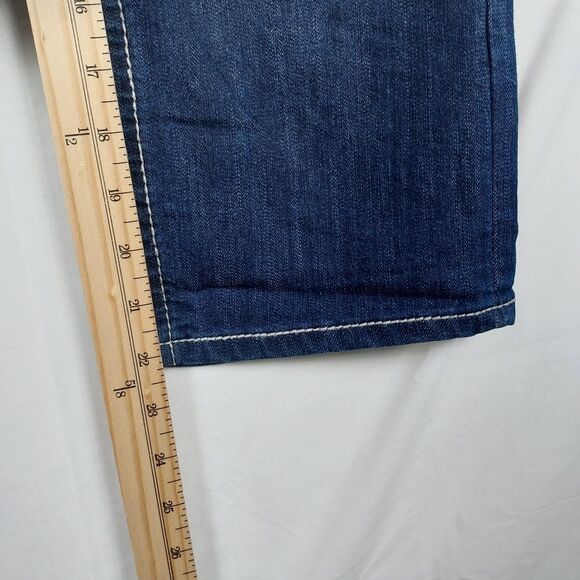 Love Indigo Premium Jeans Capri Women’s Size 8 Dark Wash Straight Leg Denim - Picture 10 of 11